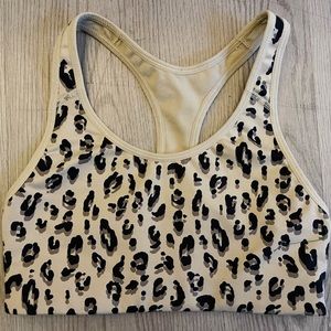 UNUSED Old Navy Active Sports Bra, Cheetah Print, XS